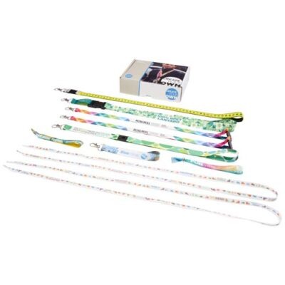 Musterbox mit Sublimation Lanyards