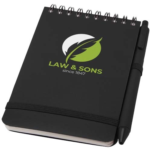 Thalaasa A6 Hardcover Notizbuch aus Ocean Bound Kunststoff mit Kugelschreiber (schwarze Mine) – Bild 2