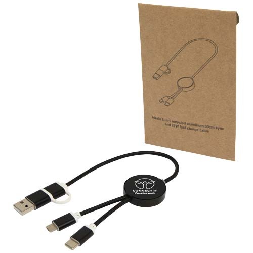 Alasia 30 cm 5-in-1 Kabel aus recyceltem Kunststoff für Datenübertragung und 27W Schnellladung – Bild 2