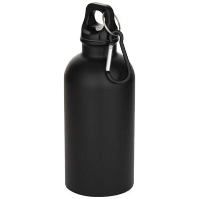 Oregon 400 ml matte RCS-zertifizierte einwandige Trinkflasche aus recyceltem Edelstahl mit Karabinerhaken