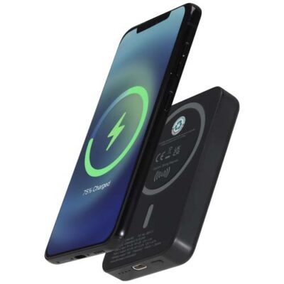 Acrab 15 W 5.000 mAh magnetische kabellose Powerbank mit 20 W PD aus recyceltem Kunststoff