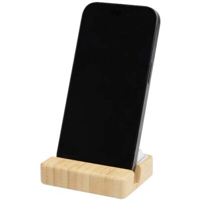 Algol Smartphonehalterung  aus recyceltem Kunststoff mit Fidget-Toy mit Bambusdetails