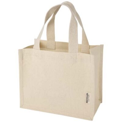 Odessa 9 L Mini-Tragetasche mit Bodenfalte aus 220 g/m² GRS Recyclingbaumwolle