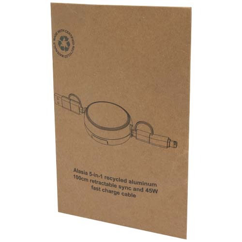 Alasia 100 cm 5-in-1 Kabel aus recyceltem Kunststoff und Aluminium, einziehbar, für Datenübertragung und mit 45W Schnellladung – Bild 3
