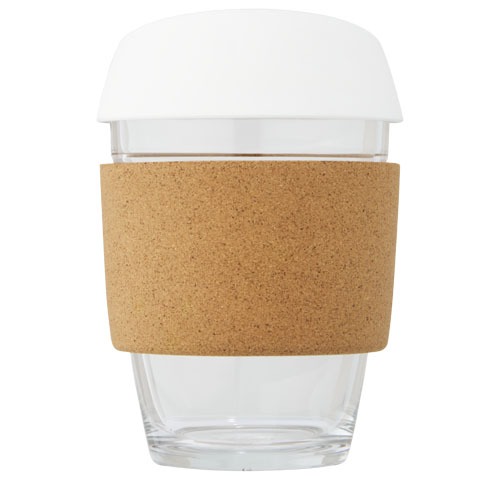 Lidan 360 ml Becher aus Borosilikatglas mit Korkgriff und Silikondeckel – Bild 6