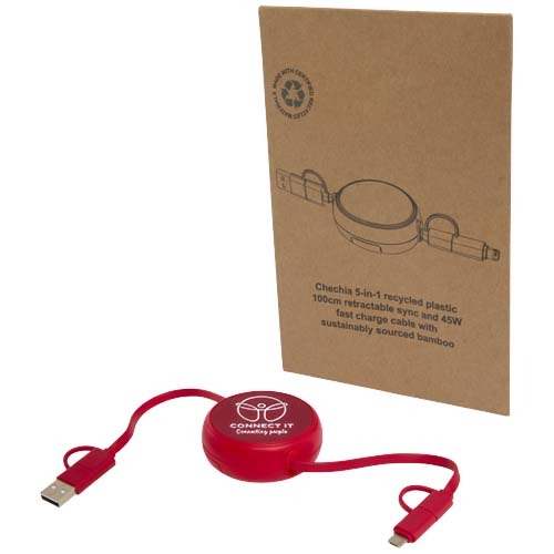 Alasia 100 cm 5-in-1 Kabel aus recyceltem Kunststoff und Aluminium, einziehbar, für Datenübertragung und mit 45W Schnellladung – Bild 2