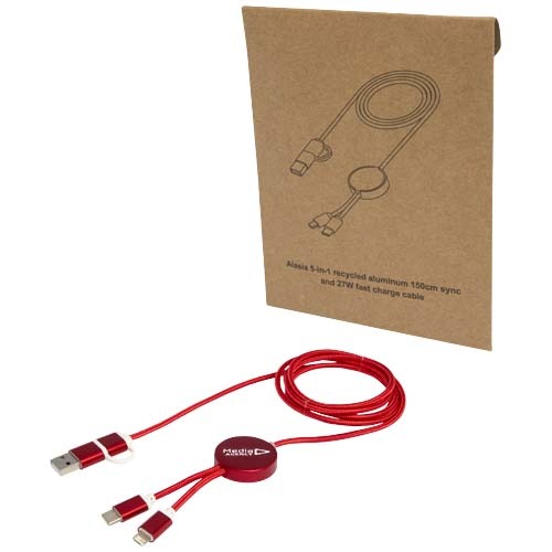 Alasia 150 cm 5-in-1 Kabel aus recyceltem Kunststoff für Datenübertragung und 27W Schnellladung – Bild 2