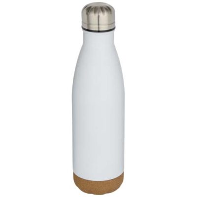 Cove 500 ml doppelwandige, vakuumisolierte Trinkflasche aus Edelstahl mit Korkdetails