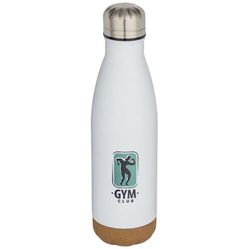 Cove 500 ml doppelwandige, vakuumisolierte Trinkflasche aus Edelstahl mit Korkdetails – Bild 2