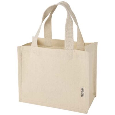 Odessa Mini-Tragetasche mit Bodenfalte aus 220 g/m² GRS Recyclingbaumwolle 9L