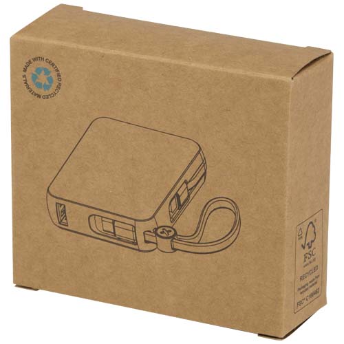 Acrux 35 W 10.000 mAh Tablet Powerbank mit integriertem Typ-C-Kabel aus recyceltem Kunststoff – Bild 2