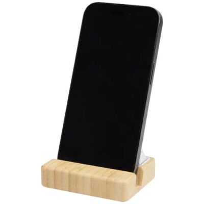 Algol Smartphonehalterung  aus recyceltem Kunststoff mit Fidget-Toy mit Bambusdetails