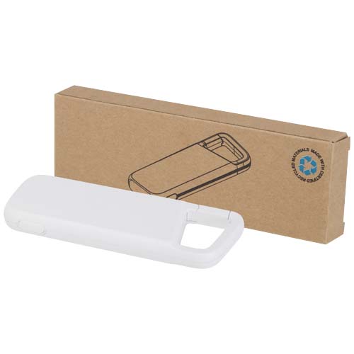 Alkes 12 W 5.000 mAh wasserfeste Powerbank aus recyceltem Kunststoff mit Karabinerhaken