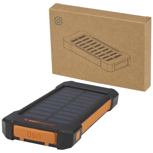 Altair 10 W 5000 mAh robuste Solar Powerbank aus recyceltem Kunststoff mit integrierter Taschenlampe – Bild 2