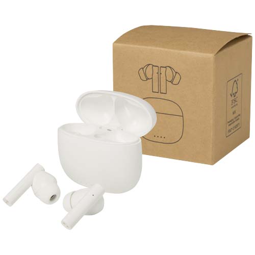 Alterf True Wireless Bluetooth® Headset aus recyceltem Kunststoff mit Silikon-Ohrstöpseln