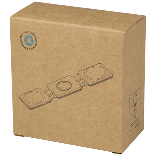Armus 15 W 3-in-1 zusammenklappbares kabelloses Ladegerät aus recyceltem Kunststoff – Bild 3