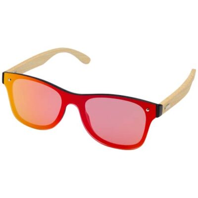 Tan Sonnenbrille mit Bambusbügeln
