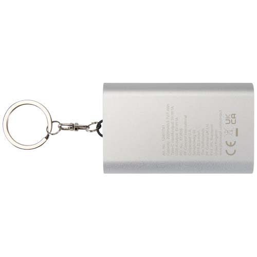 Arcturus 2000 mAh Powerbank aus recyceltem Aluminium mit Schlüsselanhänger – Bild 5