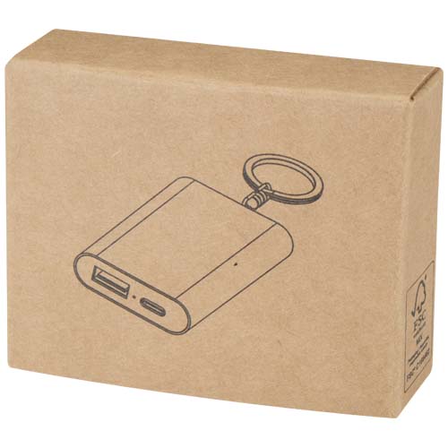 Arcturus 2000 mAh Powerbank aus recyceltem Aluminium mit Schlüsselanhänger – Bild 3