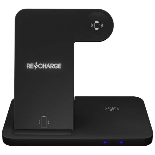 SCX.design W28 kabellose 3-in-1 Ladestation kabellos mit Telefonständer und Leuchtlogo – Bild 4