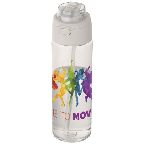 Theron 700 ml RCS Trinkflasche aus recyceltem Kunststoff mit Multifunktionsdeckel und Klappstrohhalm – Bild 2
