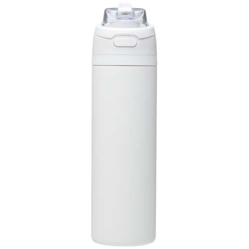 Theron 800 ml RCS-Wasserflasche aus recyceltem, einwandigem Edelstahl mit Multifunktionsdeckel und Klappstrohhalm – Bild 3
