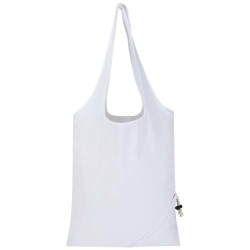 Madras-Mischgewebe, 140 g/m², GRS-zertifizierte, faltbare Baumwoll-Tragetasche, 7 l – Bild 4