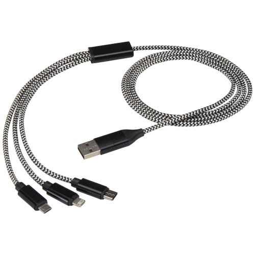 Alphecca 5-in-1-Ladekabel aus recyceltem Aluminium und RPET – Bild 5