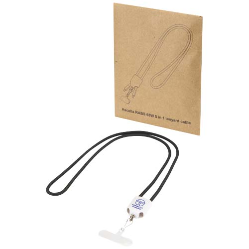 Ion 65 W 5-in-1-Ladekabel mit Lanyard aus recyceltem Kunststoff – Bild 2