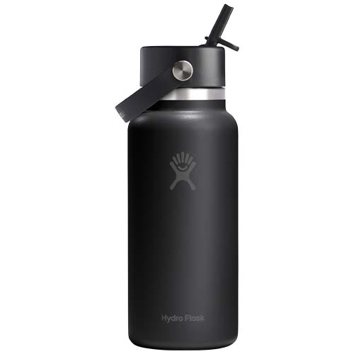 Hydro Flask Wide Mouth 946 ml isolierte Edelstahl Trinkflasche mit Strohhalmverschluss – Bild 3